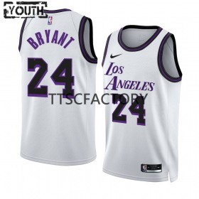 Camiseta Niños NBA Los Angeles Lakers Kobe Bryant 24 Nike 2022-23 City Edition Blanco Swingman